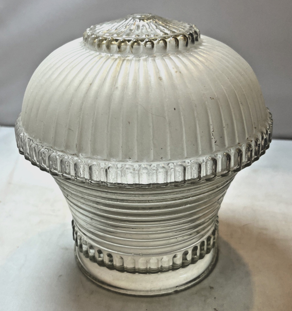 White Clear Vintage Glass Light Globe Cieling Pendant